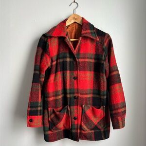 Vintage Plaid Wool Women's Jacket